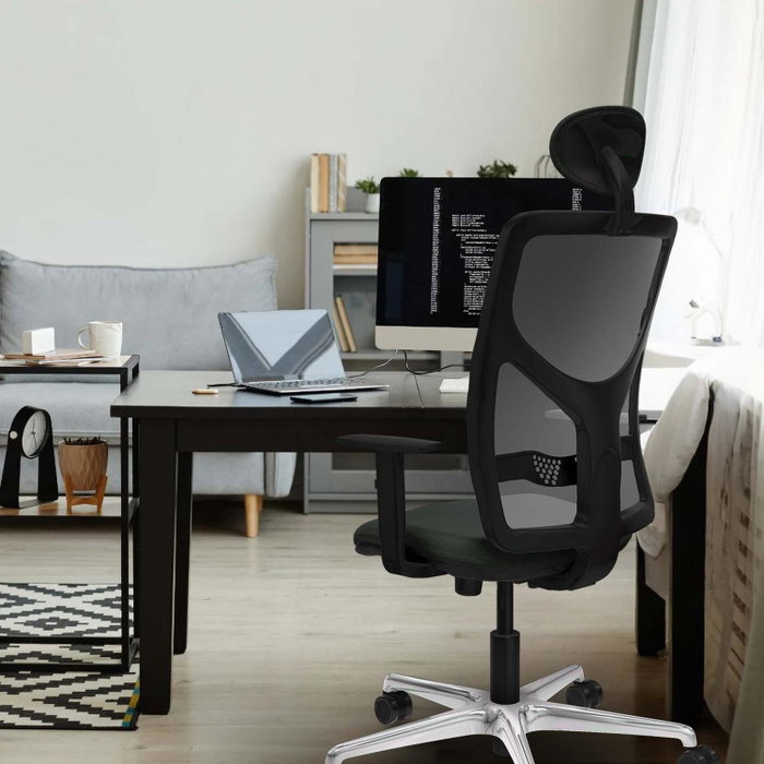 PIQUERAS Y CRESPO Silla de oficina Motilla con mecanismo Sincro, Gris y Blanco PIQUERAS Y CRESPO Silla de oficina Motilla con mecanismo Sincro, Gris y Blanco