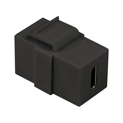 LogiLink Acoplador Keystone USB 3.1 Gen2 Type-C C/F a USB-C/F Negro