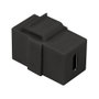 LogiLink Acoplador Keystone USB 3.1 Gen2 Type-C C/F a USB-C/F Negro
