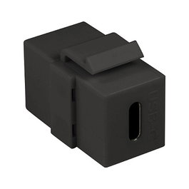 LogiLink Acoplador Keystone USB 3.1 Gen2 Type-C C/F a USB-C/F Negro