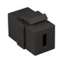 LogiLink Acoplador Keystone USB 3.1 Gen2 Type-C C/F a USB-C/F Negro