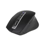 NGS Ratón Inalámbrico Recargable Bluetooth 5.0/3.0 + 2.4GHz Multidispositivo BLUR-RB - Sensor Láser 3200 DPI Ajustable, Ergonómico para Diestros, Negro