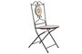 DKD Home Decor Silla Terraza Y Jardin Multicolor Negro Forja Ceramica 50 x 90 x 42 cm