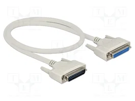 DeLOCK Cable serie D-Sub 25 macho a hembra 0,5 m 86907