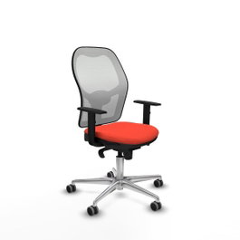PIQUERAS Y CRESPO Silla de oficina Jorquera naranja y blanca