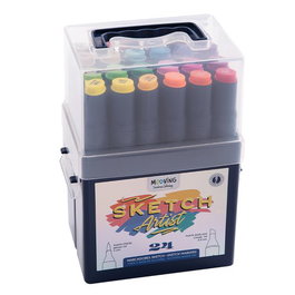 Rotulador Fibra Mooving Sketch Doble Punta Estuche De 24