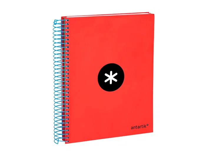 Antartik Cuaderno Espiral A5 Micro Tapa Forrada 120 Hojas 100g Papel Ultrasuave Colores Surtidos