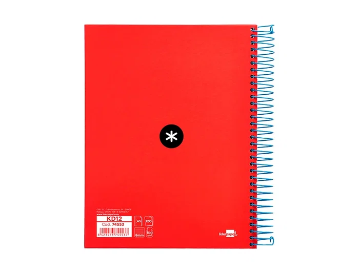 Antartik Cuaderno Espiral A5 Micro Tapa Forrada 120 Hojas 100g Papel Ultrasuave Colores Surtidos
