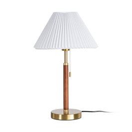 Lámpara Mesa Marrón-Oro Tejido-Metal 31 X 31 X 50 cm