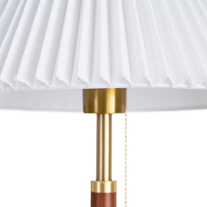 Lámpara Mesa Marrón-Oro Tejido-Metal 31 X 31 X 50 cm