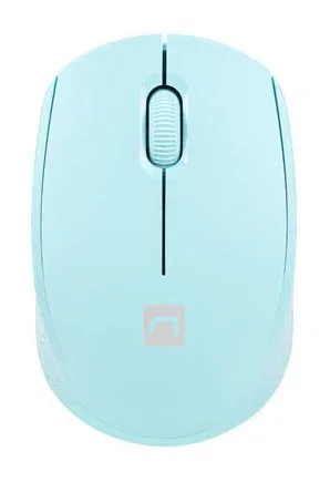 NATEC STORK Ratón Óptico Inalámbrico Ambidiestro 1600 DPI, Bluetooth y Receptor USB Tipo-A, Alcance 10 m, Color Azul Claro
