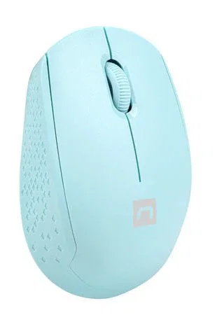 NATEC STORK Ratón Óptico Inalámbrico Ambidiestro 1600 DPI, Bluetooth y Receptor USB Tipo-A, Alcance 10 m, Color Azul Claro