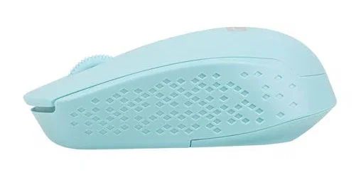 NATEC STORK Ratón Óptico Inalámbrico Ambidiestro 1600 DPI, Bluetooth y Receptor USB Tipo-A, Alcance 10 m, Color Azul Claro