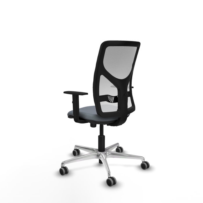 PIQUERAS Y CRESPO Silla de oficina Motilla con mecanismo Sincro, Gris y Blanco