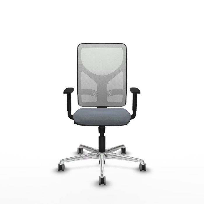 PIQUERAS Y CRESPO Silla de oficina Motilla con mecanismo Sincro, Gris y Blanco