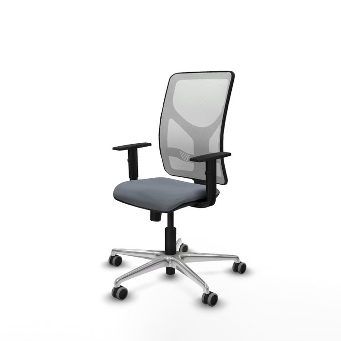 PIQUERAS Y CRESPO Silla de oficina Motilla con mecanismo Sincro, Gris y Blanco