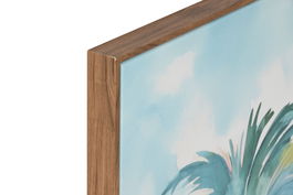 DKD Home Decor Cuadro Tropical Verde Azul 80 x 80 x 3.5 cm (2 Unidades)