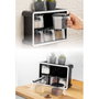 Hermia BNM-9172 Juego de Tarros de Especias Antracita 7 Piezas Organizador Cocina 550ml Plástico Libre BPA