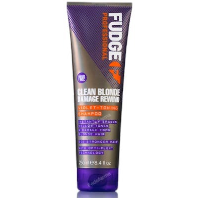 Fudge Clean Blonde Damage Rewind Violet Toning Shampoo 250ml
