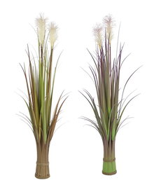 DKD Home Decor Plumeros Marron Burdeos 30 x 90 x 30 cm (4 Unidades)