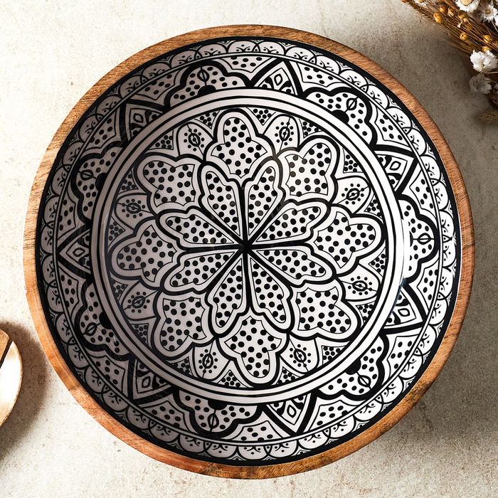 Home Deco Factory Ensaladera Dune Mirage Madera Negro 33 cm Home Deco Factory Ensaladera Dune Mirage Madera Negro 33 cm