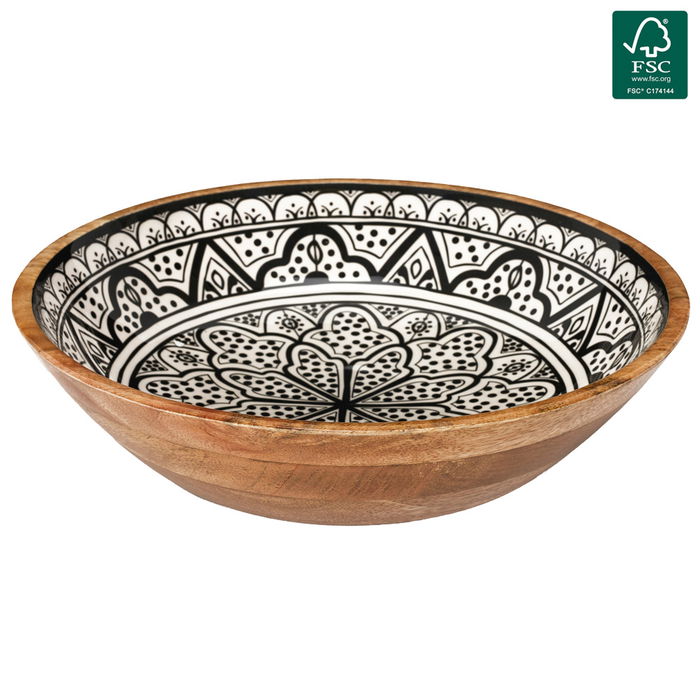 Home Deco Factory Ensaladera Dune Mirage Madera Negro 33 cm Home Deco Factory Ensaladera Dune Mirage Madera Negro 33 cm