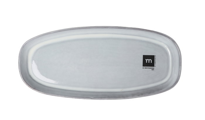 La Mediterranea Fuente Oval Black Clay 24.5 cm x 11.2 cm x 2 cm (12 Unidades)