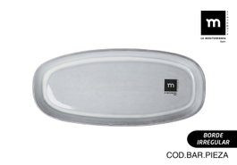 La Mediterranea Fuente Oval Black Clay 24.5 cm x 11.2 cm x 2 cm (12 Unidades)