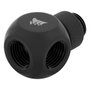 Corsair Hydro X Series XF Adaptador Y-splitter G1/4 pulgadas macho a 2x G1/4 pulgadas hembra Rotativo Negro