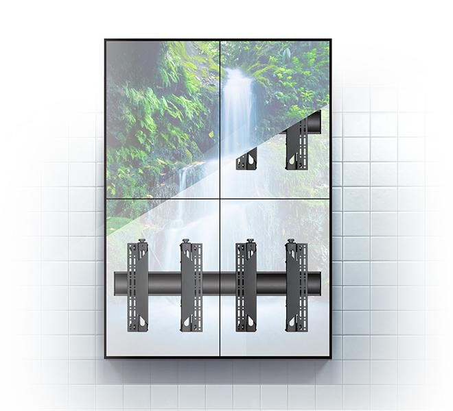 B-Tech BT8390 Riel de Montaje Horizontal, 500 mm, Negro