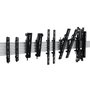 B-Tech Riel de montaje horizontal BT8390 de 500 mm, Negro