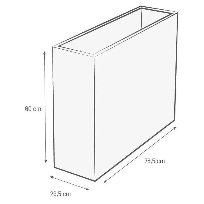 Eda Muret Loft Graphit Caja de Flores 46 L - 78.5 x 29.5 x 60 cm - Ceruse Blanco Eda Muret Loft Graphit Caja de Flores 46 L - 78.5 x 29.5 x 60 cm - Ceruse Blanco