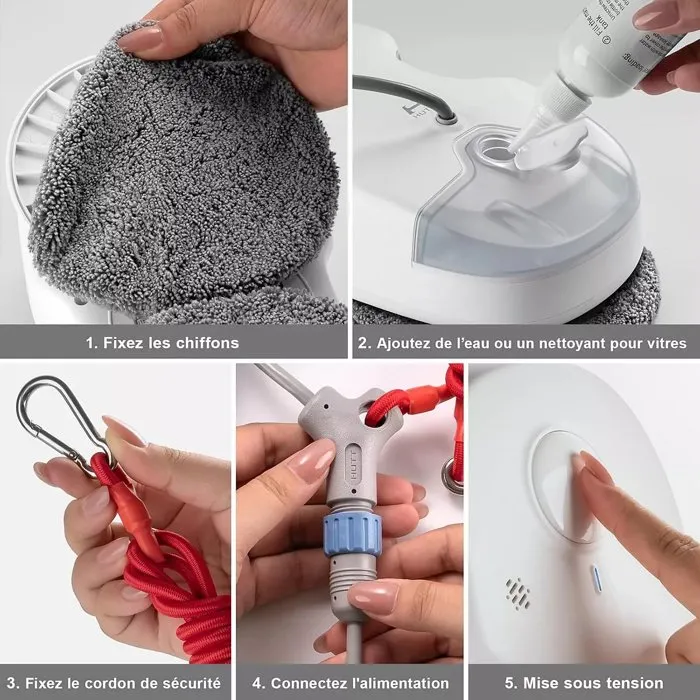 Hutt C7 Robot Limpiacristales con Función de Pulverización Control Inteligente