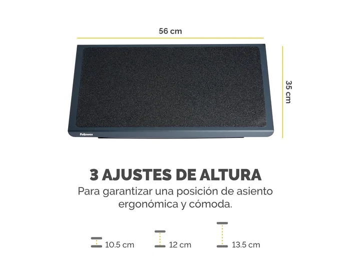 Fellowes Reposapiés Metálico Professional Series Negro