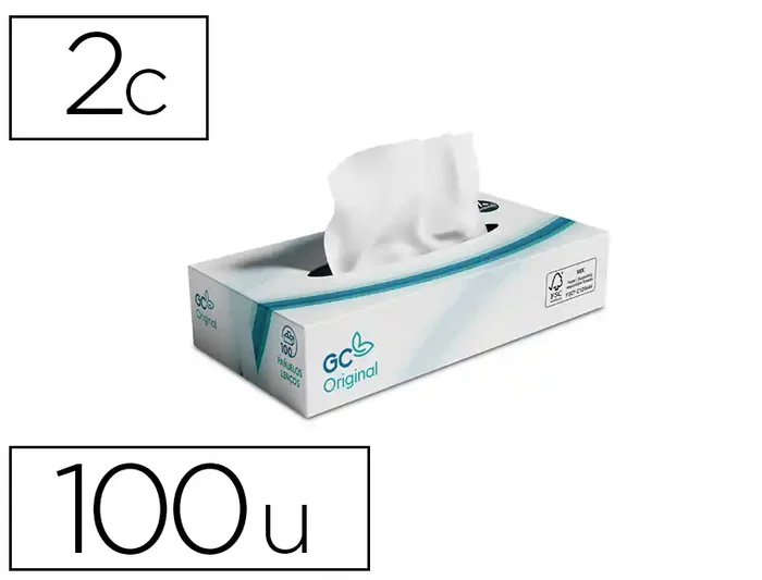 Goma Camps Pañuelos Faciales 2 Capas Caja 100 Unidades Blanco Goma Camps Pañuelos Faciales 2 Capas Caja 100 Unidades Blanco