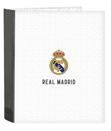 Safta Carpeta de 4 anillas lomo ancho Real Madrid 1ª Equipación 24/25