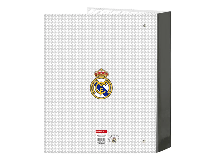Safta Carpeta de 4 anillas lomo ancho Real Madrid 1ª Equipación 24/25