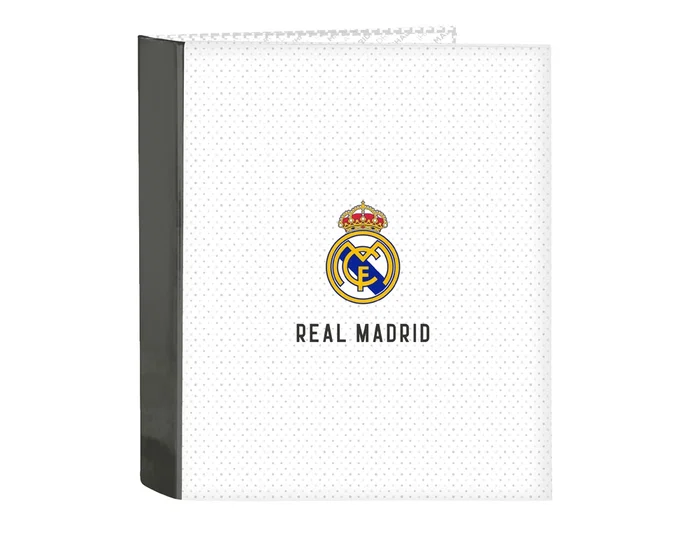 Safta Carpeta de 4 anillas lomo ancho Real Madrid 1ª Equipación 24/25