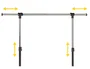 Unilux Perchero Extensible con Ruedas Giratorias Negro/Cromado