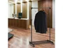 Unilux Perchero Extensible con Ruedas Giratorias Negro/Cromado