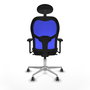 PIQUERAS Y CRESPO Silla de oficina Jorquera con mecanismo Sincro, Negro y Azul