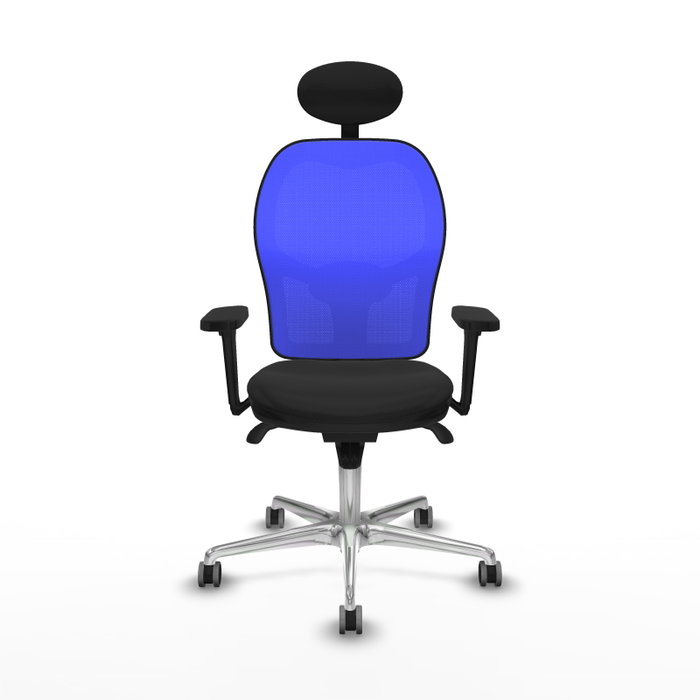 PIQUERAS Y CRESPO Silla de oficina Jorquera con mecanismo Sincro, Negro y Azul