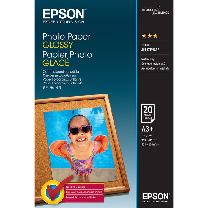 Epson Papel Photo Glossy A3+ 20 hojas 200 g/m²
