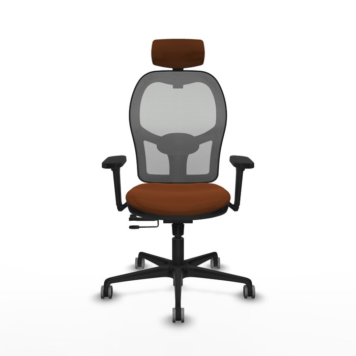PIQUERAS Y CRESPO Silla de oficina Jorquera Marrón y Gris con mecanismo Sincro/Traslack y Brazos 3D PIQUERAS Y CRESPO Silla de oficina Jorquera Marrón y Gris con mecanismo Sincro/Traslack y Brazos 3D