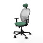 PIQUERAS Y CRESPO Silla de oficina Jorquera Verde esmeralda y Blanco
