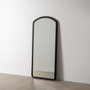 Espejo Vestidor Negro Metal-Cristal 81 X 4 X 182 cm
