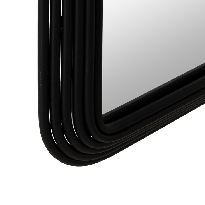 Espejo Vestidor Negro Metal-Cristal 81 X 4 X 182 cm