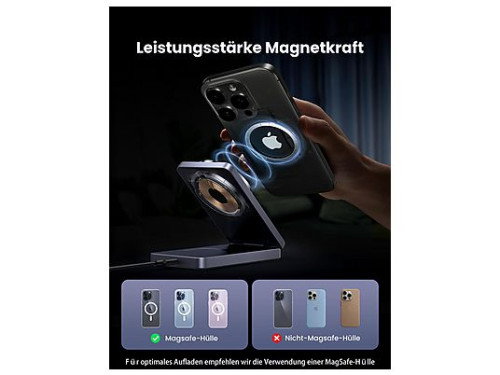 UGREEN Cargador Inalámbrico 2 en 1 para iPhone y AirPods 45056 UGREEN Cargador Inalámbrico 2 en 1 para iPhone y AirPods 45056