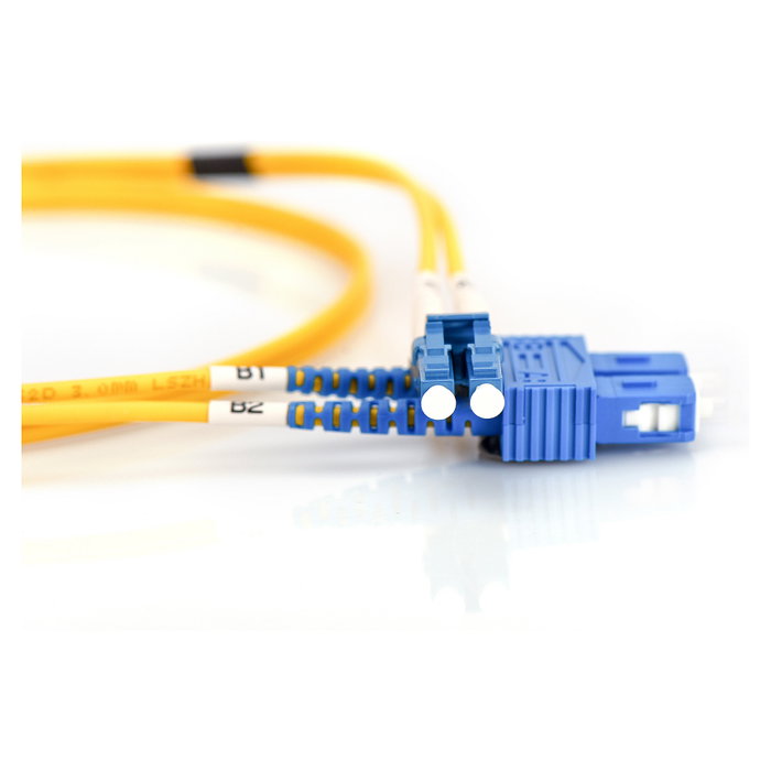 Digitus Cable de fibra óptica LC a SC Singlemode Duplex OS2 10m Amarillo