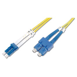 Digitus Cable de fibra óptica LC a SC Singlemode Duplex OS2 10m Amarillo